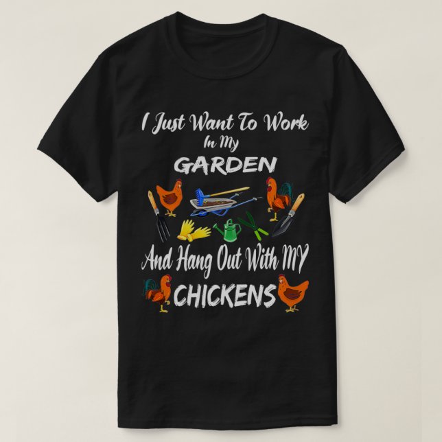 Camiseta Solo Quiero Trabajar En Mi Jardín Y Detener La Mod (Diseño del anverso)