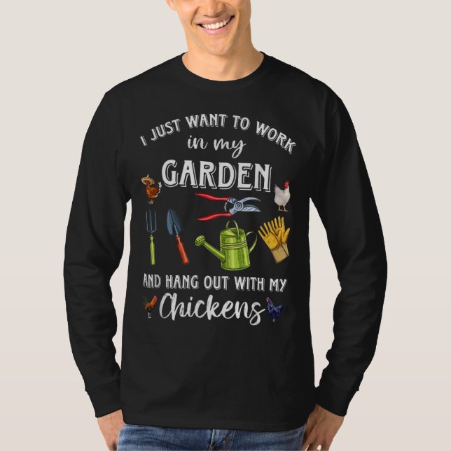 Camiseta Solo quiero trabajar en mi jardín y salir de moda (Anverso)