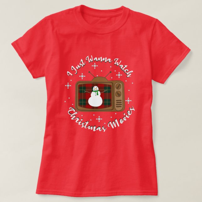 Camiseta Solo quiero ver películas de Navidades (Diseño del anverso)