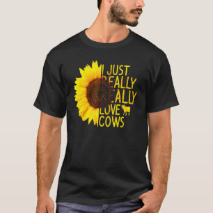 Camiseta Sólo Realmente Amo Vacas Mujeres Hombres Novilla G