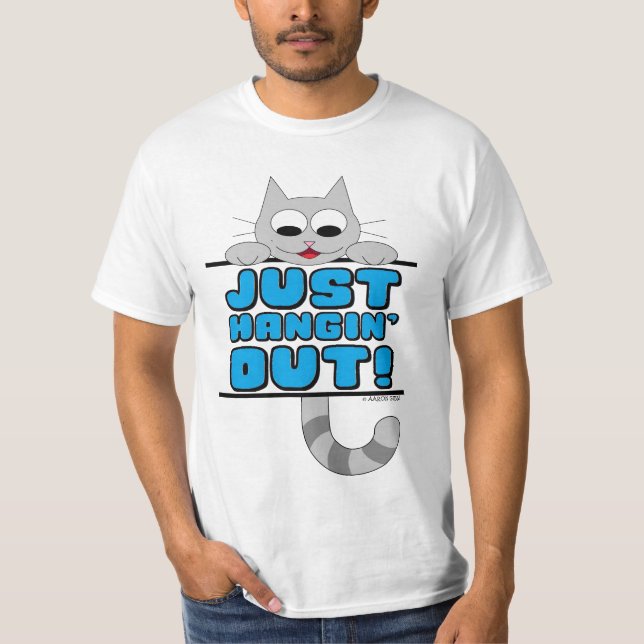 Camiseta ¡SÓLO SALGAN! Un gato divertido (Anverso)