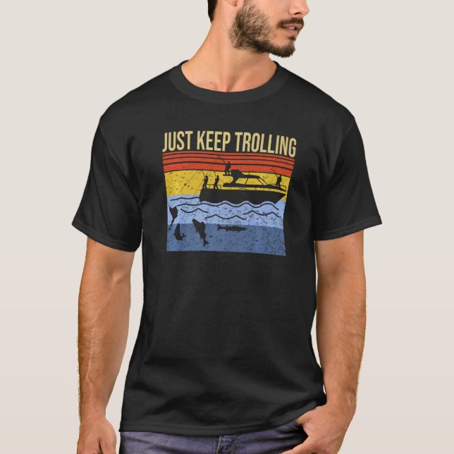 Camiseta sólo sigue troleando pescadores mar ocea (Anverso)