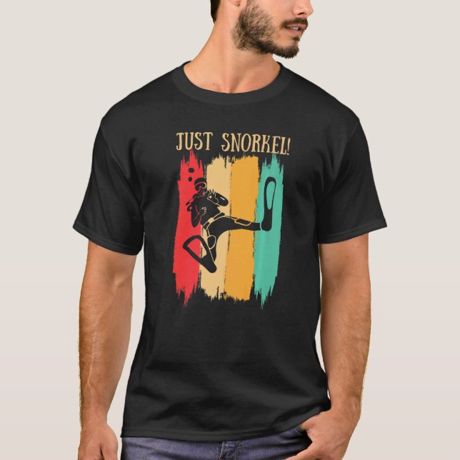 Camiseta Solo Snorkel Buceo Retro Buceo Buzo (Anverso)
