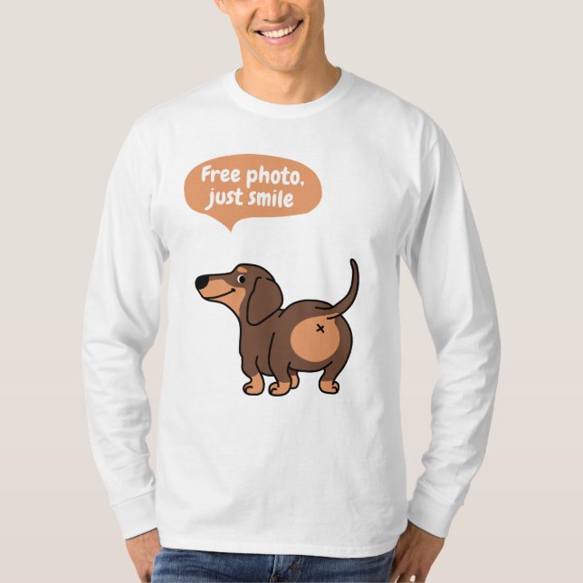 Camiseta solo sonreír, foto libre (Anverso)