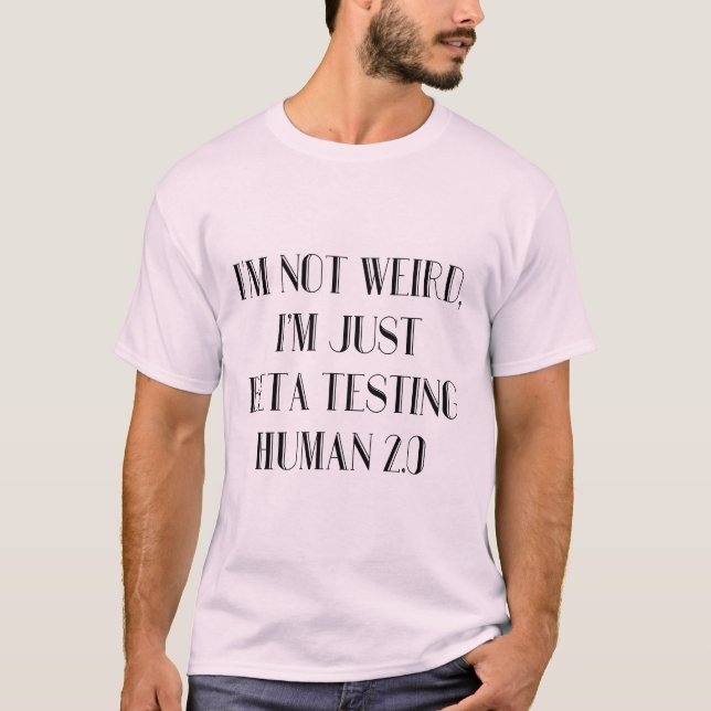 Camiseta Solo soy Beta Test Human 2.0 (Anverso)
