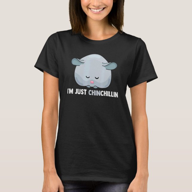 Camiseta Solo soy Chinchillin Chinchilla Pocket Mascota Rod (Anverso)