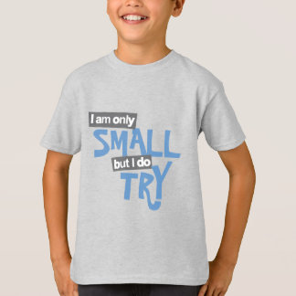 Camiseta Solo soy pequeño pero trato a los chicos de azul