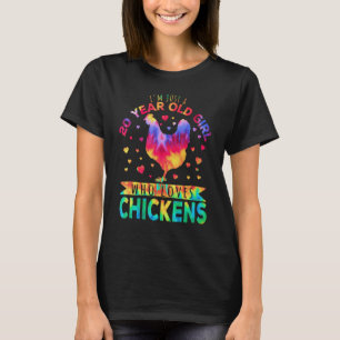 Camiseta Solo soy un Chica de 20 años que ama a las gallina