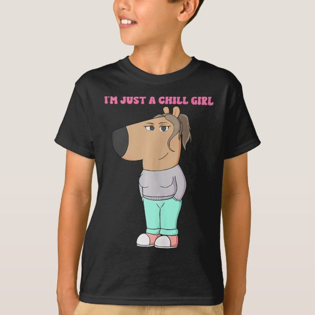 Camiseta Solo soy un Chica de la enfermedad Meme Funny Chil (Anverso)