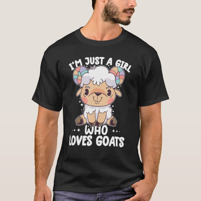 Camiseta solo soy un chica que ama la granja de cabras (Anverso)