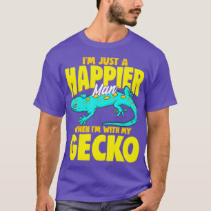 Camiseta Solo Soy Un Hombre Feliz Cuando Estoy Con Mi Gecko