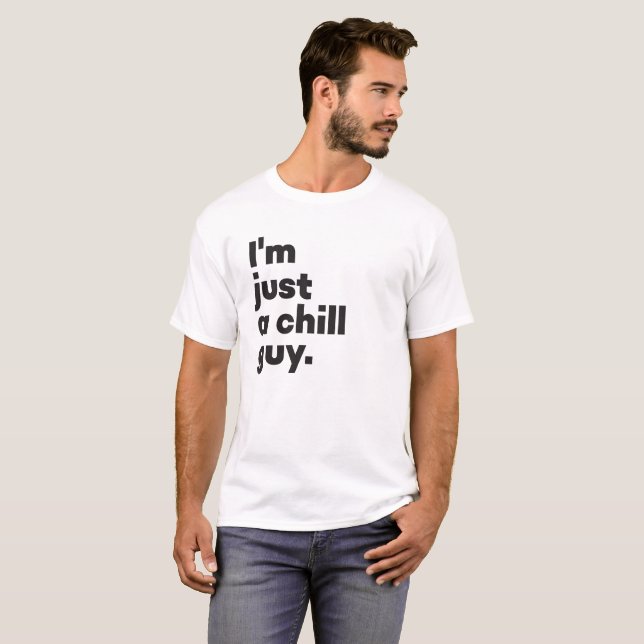 Camiseta Solo soy un tipo frío (blanco) (Anverso completo)