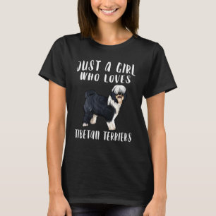 Camiseta Solo Soy Una Chica Que Ama Los Perros Terriers Tib