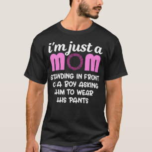 Camiseta Solo soy una madre parada frente a un niño pregunt
