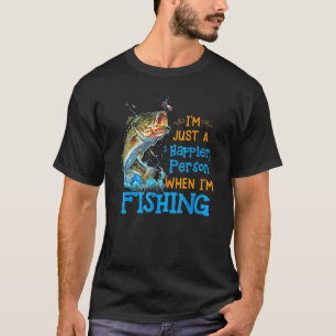 Camiseta Solo Soy Una Persona Más Feliz Cuando Pesco