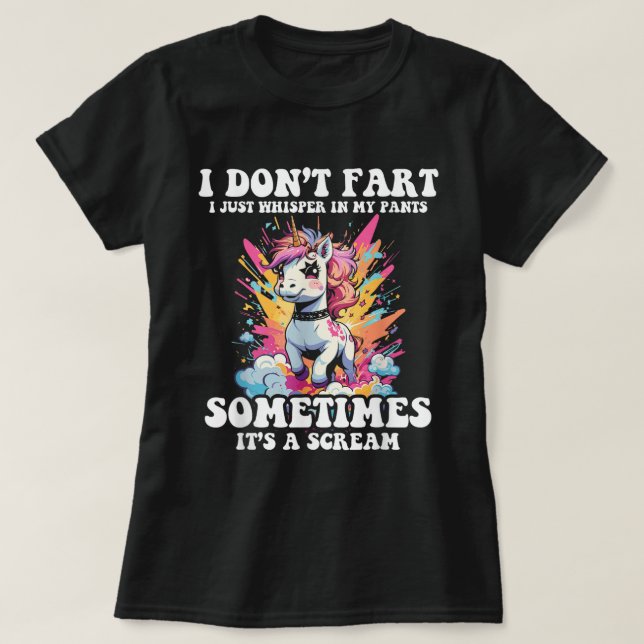 Camiseta Solo Susurro En Mi Cita Funny De Unicorn (Diseño del anverso)