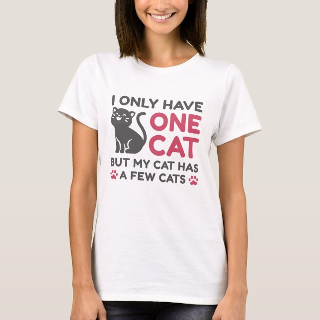 Camiseta Solo Tengo Un Gato (Anverso)