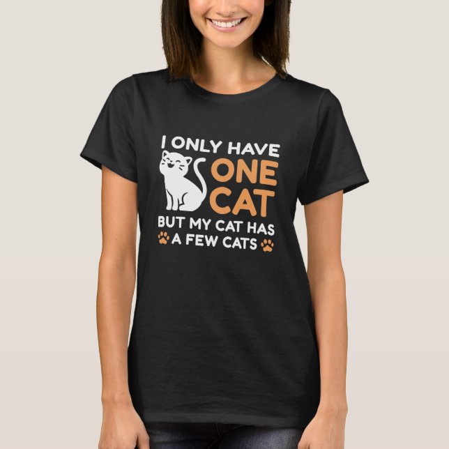 Camiseta Solo Tengo Un Gato (Anverso)