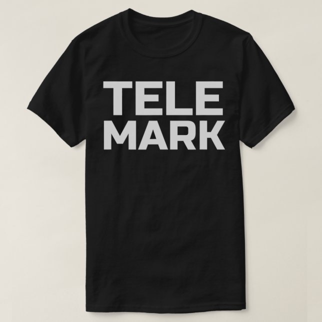 Camiseta Sólo texto Telemark Tele Skiing T (Diseño del anverso)