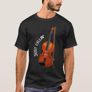 Camiseta Solo tocando cello divertido relajándose cello vio