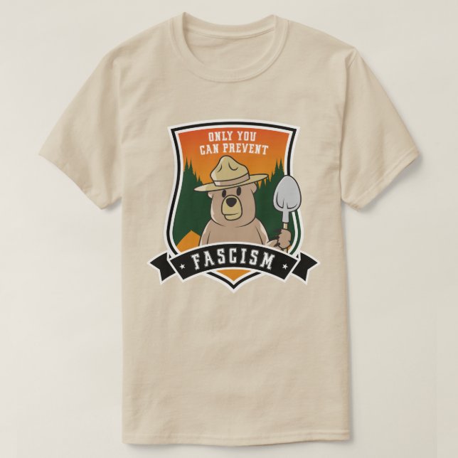 Camiseta Sólo tú puedes prevenir el fascismo (Diseño del anverso)
