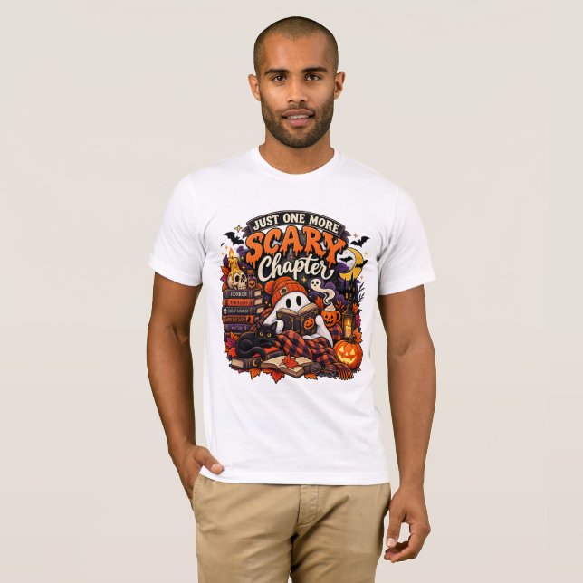 Camiseta Sólo un capítulo más de terror Libro de Halloween  (Anverso completo)