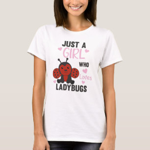 Camiseta Sólo Un Chica A La Ladybug Le Encanta El Dulce Ins