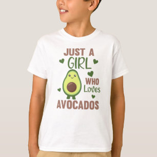 Camiseta Solo Un Chica Adaguado Ama El Aguacate Dulce