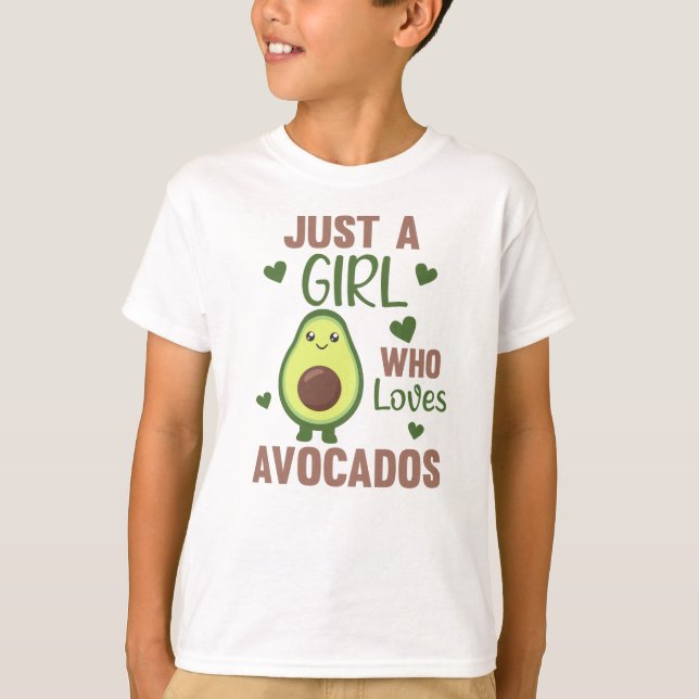 Camiseta Solo Un Chica Adaguado Ama El Aguacate Dulce (Anverso)