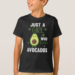 Camiseta Solo Un Chica Adaguado Ama El Aguacate Dulce
