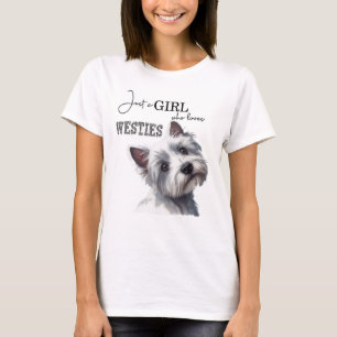Camiseta Sólo un Chica al que le encanta el arte westie