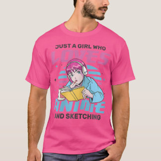 Camiseta Solo un Chica al que le encanta el cómic animado D