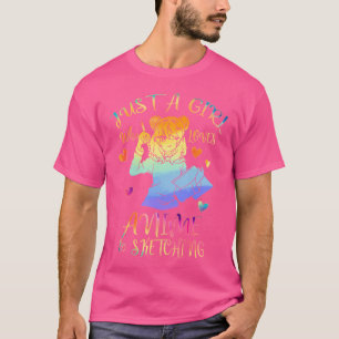 Camiseta Solo Un Chica Al Que Le Encanta El Estilo De Esboz