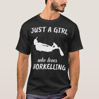 Camiseta Sólo Un Chica Al Que Le Encanta El Snorkeling
