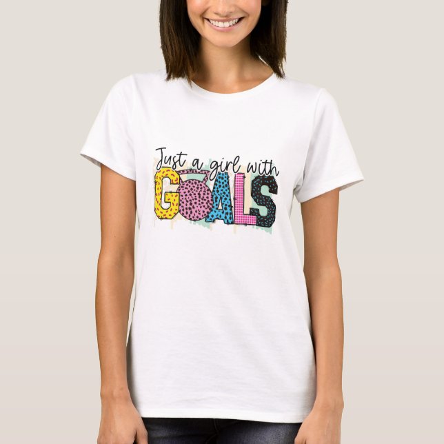 Camiseta Sólo un Chica con objetivos (Anverso)