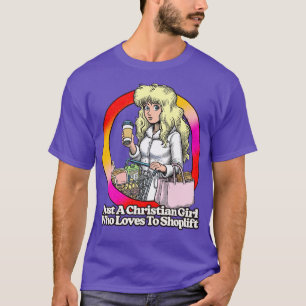 Camiseta Solo Un Chica Cristiano Que Ama A La Tienda