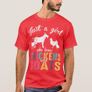 Camiseta Sólo un Chica de granja que ama la granja de pollo