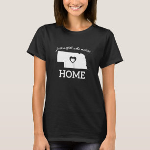 Camiseta Sólo un Chica de Nebraska que pierde su hogar con 