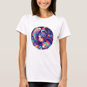 Camiseta Sólo un Chica de Pisces   Arte de Horóscopo