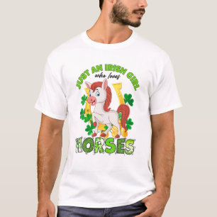 Camiseta Sólo un Chica irlandés que ama a los caballos por 