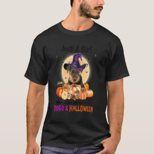 Camiseta Solo Un Chica Que Ama A Airedale Terrier Y Hallowe