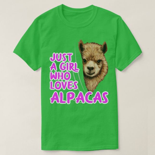 Camiseta Solo un Chica que ama a Alpacas (Diseño del anverso)