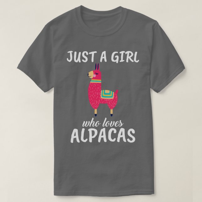 Camiseta Solo un Chica que ama a Alpacas 2 (Diseño del anverso)