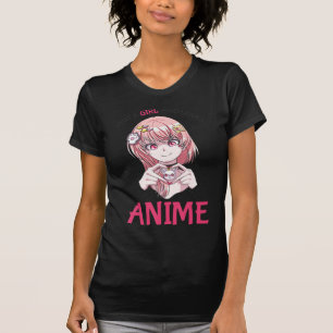 Camiseta Solo Un Chica Que Ama A Anime Merch Cosas De Adole