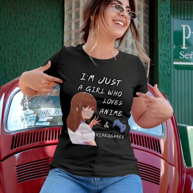 Camiseta Solo un Chica que ama a Anime y a Videojuegos Japó (Subido por el creador)