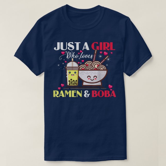 Camiseta Sólo un Chica que ama a Anime y Boba Bubble Tea Gi (Diseño del anverso)
