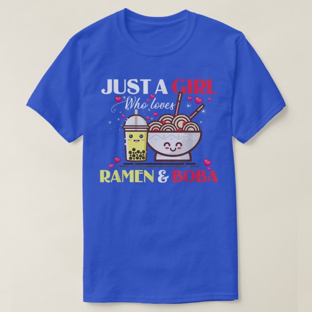 Camiseta Sólo un Chica que ama a Anime y Boba Bubble Tea Te (Diseño del anverso)