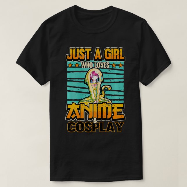 Camiseta Solo un Chica que ama a Anime y Cosplay Kawaii Ota (Diseño del anverso)