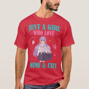 Camiseta Solo un Chica que ama a Anime y gata a Kawaii Kitt
