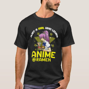 Camiseta Solo Un Chica Que Ama A Anime Y Ramen Bowl Japanes